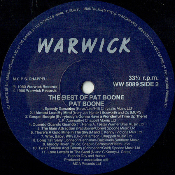 Pat Boone - The Best Of Pat Boone - 22 Original Hits (LP) - Discogs image 4