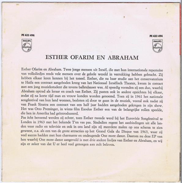 Esther & Abi Ofarim - One More Dance (7") - Discogs image 2