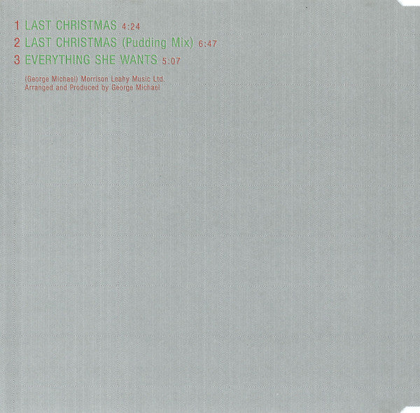 Wham!, George Michael, Andrew Ridgeley - Last Christmas (CD) - Discogs image 2