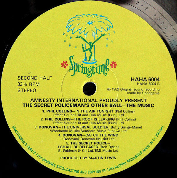 Various - The Secret Policeman's Other Ball (The Music) (LP) - Discogs image 4