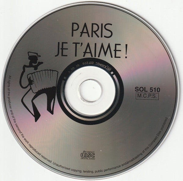 Various - Paris, Je T'Aime (CD) - Discogs image 3