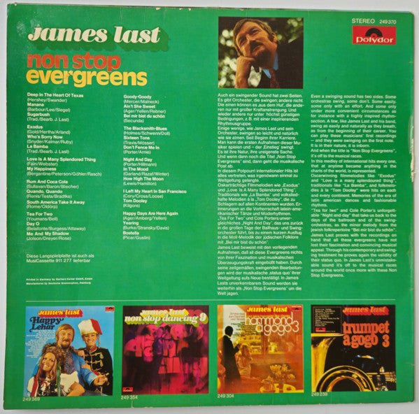 James Last - Non Stop Evergreens (LP) - Discogs image 2