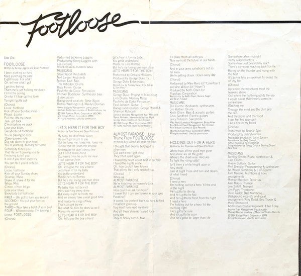 Various - Footloose (Original Motion Picture Soundtrack) (LP) - Discogs image 4