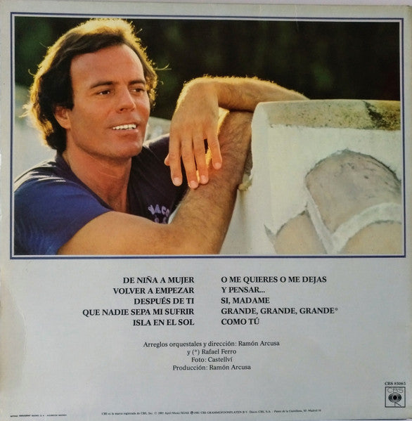 Julio Iglesias - De Niña A Mujer (LP) - Discogs image 2