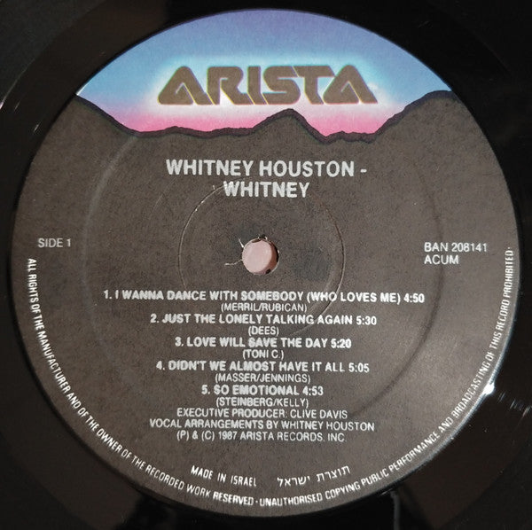 Whitney Houston - Whitney (LP) - Discogs image 3