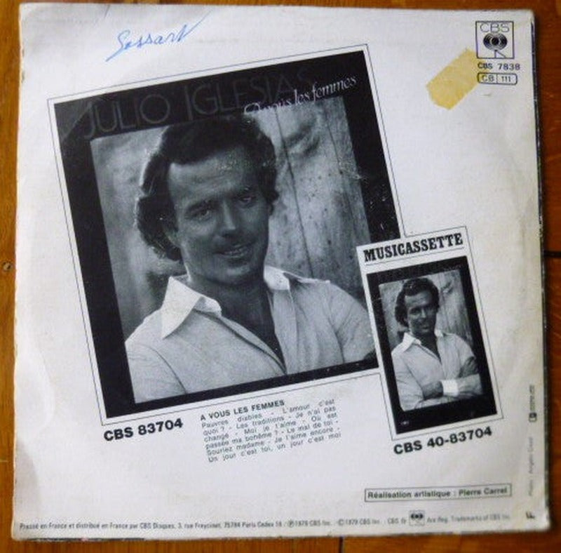 Julio Iglesias - Ou Est Passée Ma Bohème (7") - Discogs image 2