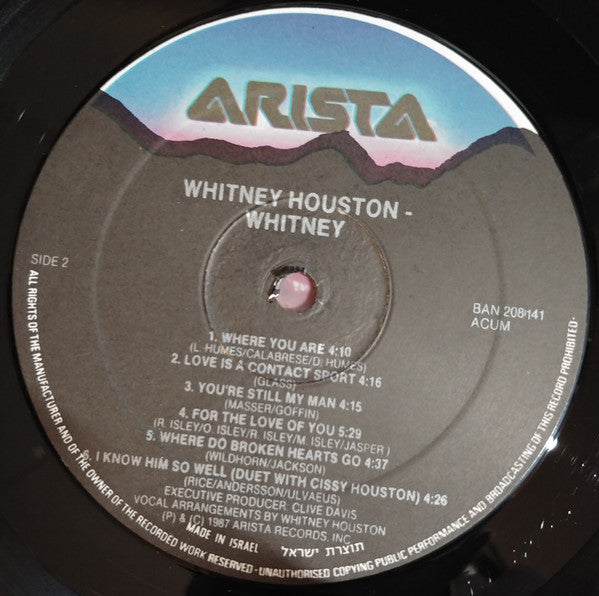Whitney Houston - Whitney (LP) - Discogs image 4