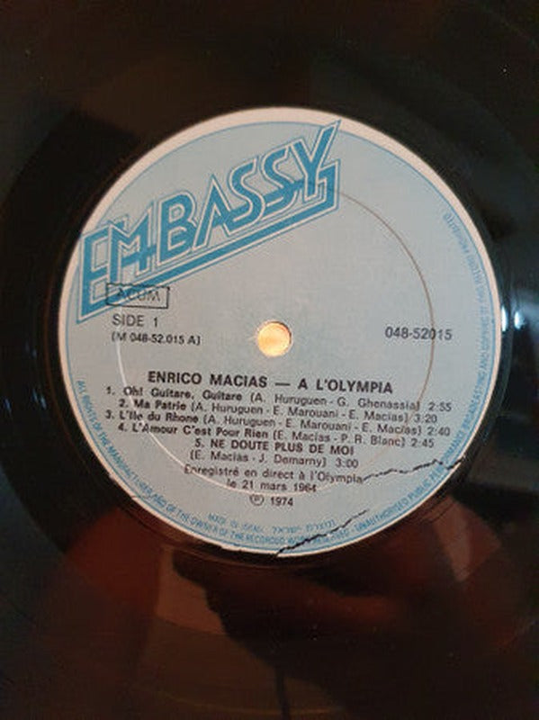 Enrico Macias - En Direct De L'Olympia (LP) - Discogs image 2