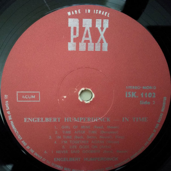 Engelbert Humperdinck - In Time (LP) - Discogs image 3
