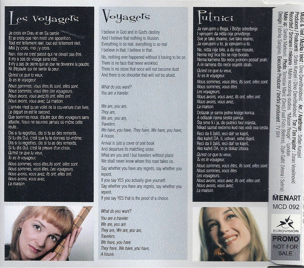 Dino Merlin And Béatrice Poulot - Les Voyagers (CD) - Discogs image 2