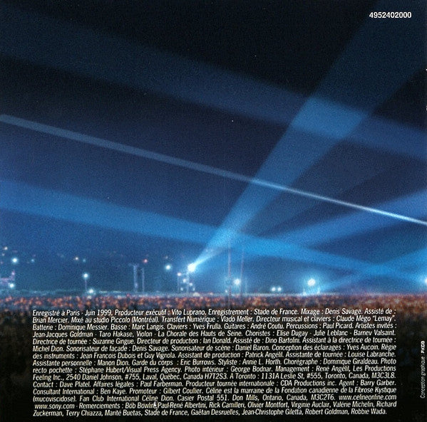 Céline Dion - Au Cœur Du Stade (CD) - Discogs image 2