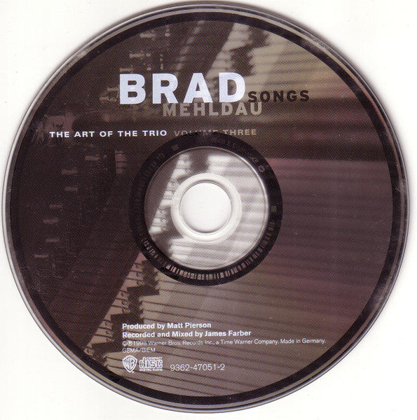 Brad Mehldau - Songs (The Art Of The Trio Volume Three) (CD) - Discogs image 3