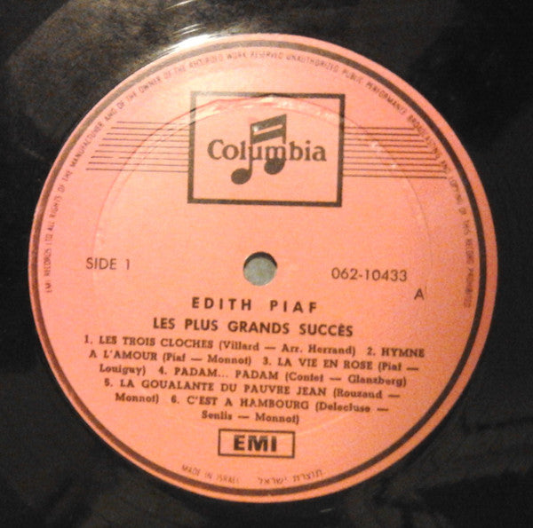 Edith Piaf - Les Plus Grands Succès (LP) - Discogs image 3