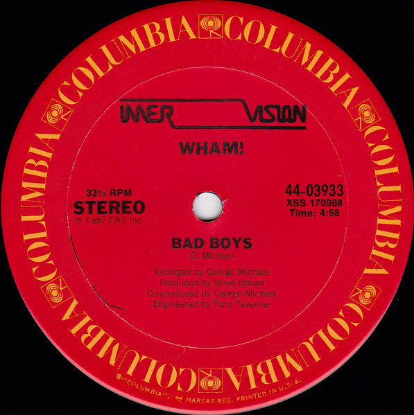 Wham! - Bad Boys (12") - Discogs image 3