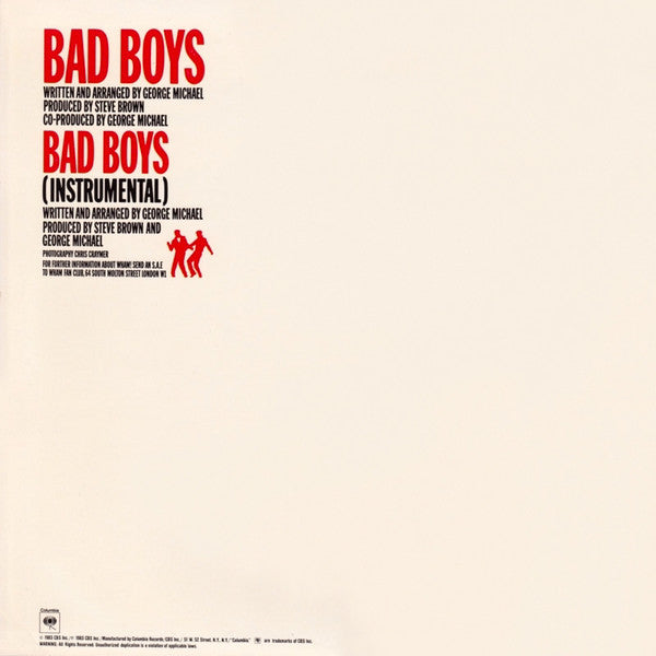Wham! - Bad Boys (12") - Discogs image 2