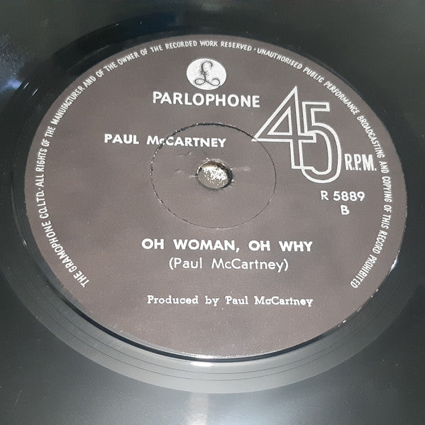 Paul McCartney - Oh Woman Oh Why (7") - Discogs image 4