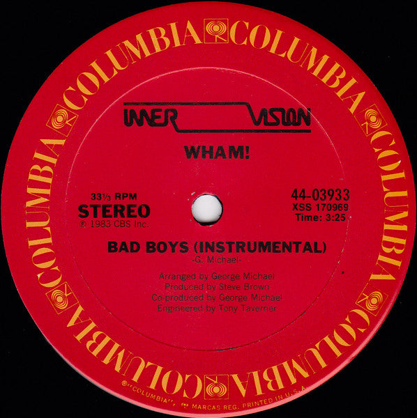 Wham! - Bad Boys (12") - Discogs image 4