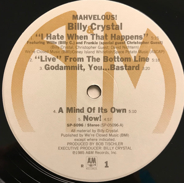 Billy Crystal - Mahvelous! (LP) - Discogs image 3