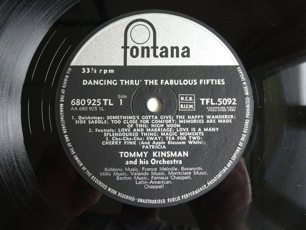 Tommy Kinsman And His Orchestra - Dancing Thru' The Fabulous Fifties (LP) - Discogs image 2