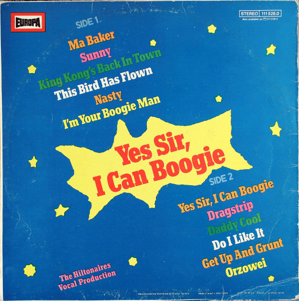 Hiltonaires, The - Yes Sir, I Can Boogie (LP) - Discogs image 2