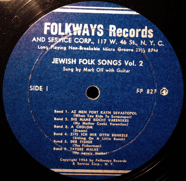 Mark Olf - Jewish Folk Songs Vol. 2 (LP)