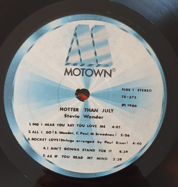 Stevie Wonder - Hotter Than July (LP) - Discogs image 3