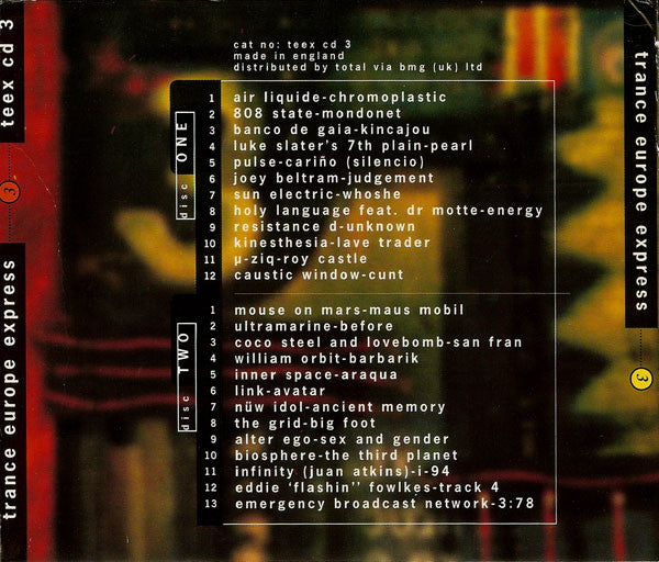 Various - Trance Europe Express 3 (2xCD) - Discogs image 2
