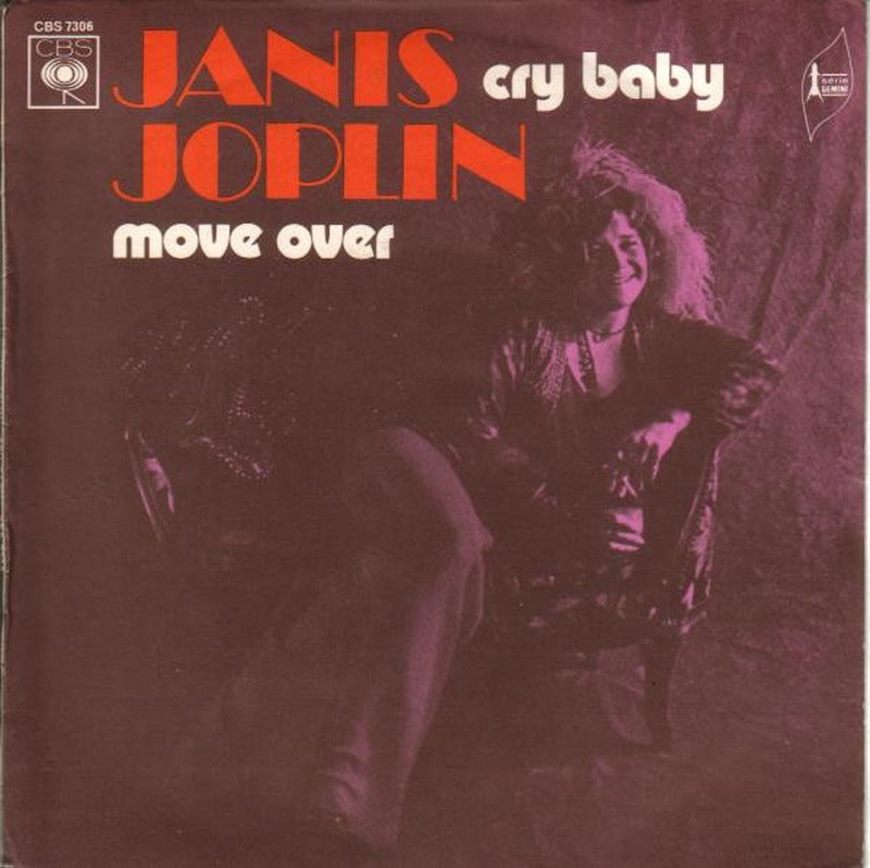 Janis Joplin - Cry Baby / Move Over (7", Single)