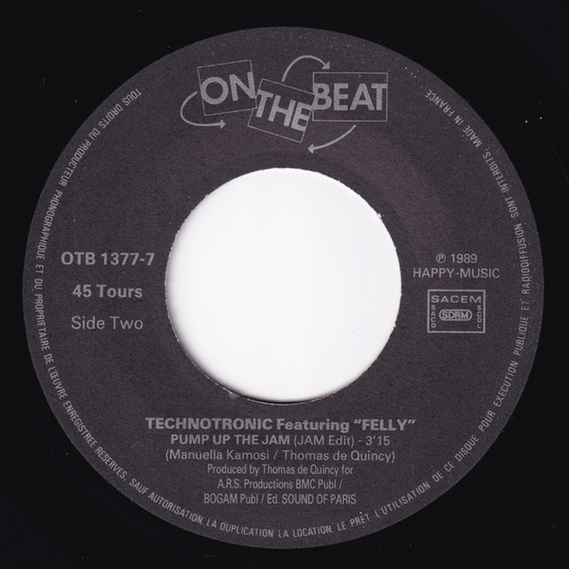 Technotronic Featuring Felly - Pump Up The Jam (7", Single)