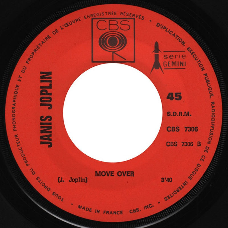 Janis Joplin - Cry Baby / Move Over (7", Single)